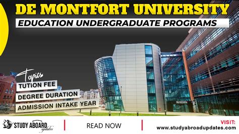 De Montfort University Education Undergraduate Programs