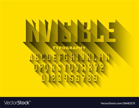 Invisible style font typography design alphabet Vector Image