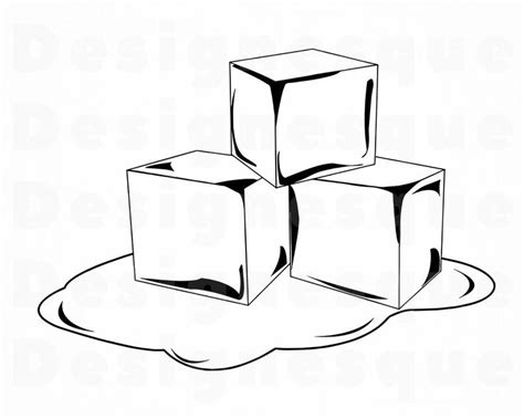 Melting Ice Cube Drawing | Free download on ClipArtMag