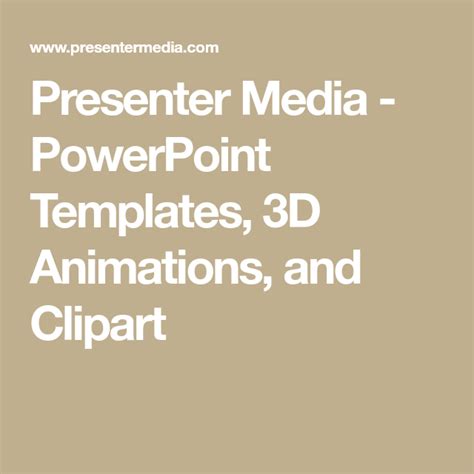 Presenter Media - PowerPoint Templates, 3D Animations, and Clipart 3d ...