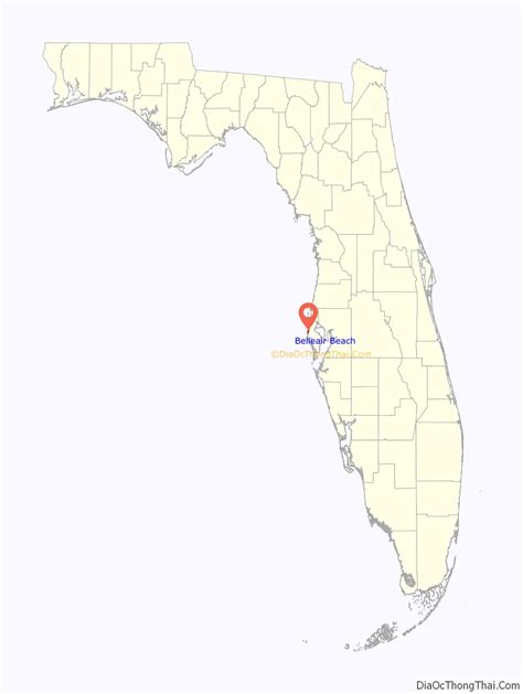 Map of Belleair Beach city