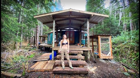 OFF GRID WILDERNESS LIVING - Building a Log Cabin in the Forest - Ep. 77