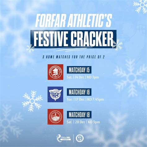 Latest News - FORFAR ATHLETIC'S FESTIVE CRACKER - 3 FOR 2 OFFER