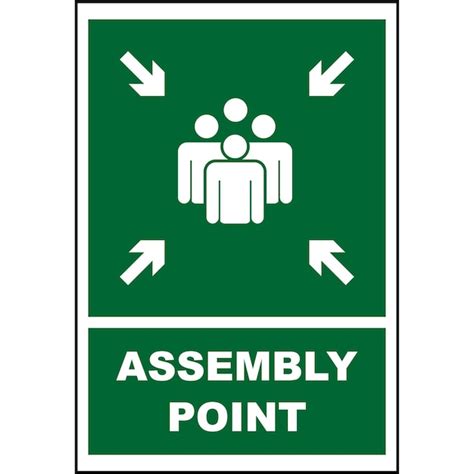 Premium Vector | Assembly point sign banner illustration