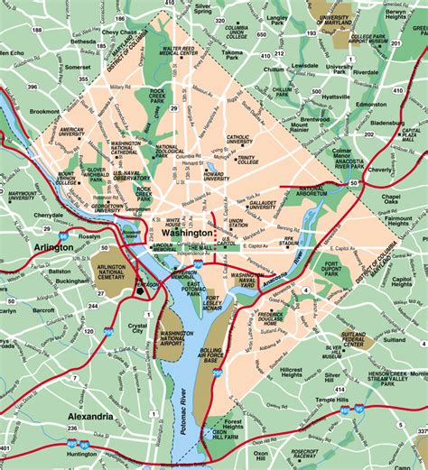 Washington DC Map and Travel Guide - Maps of Washington, DC