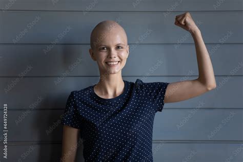 Happy strong cancer survivor beating disease, winning fight for life ...