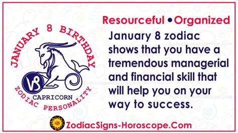 January 8 Zodiac (Capricorn) Horoscope Birthday Personality and Lucky ...