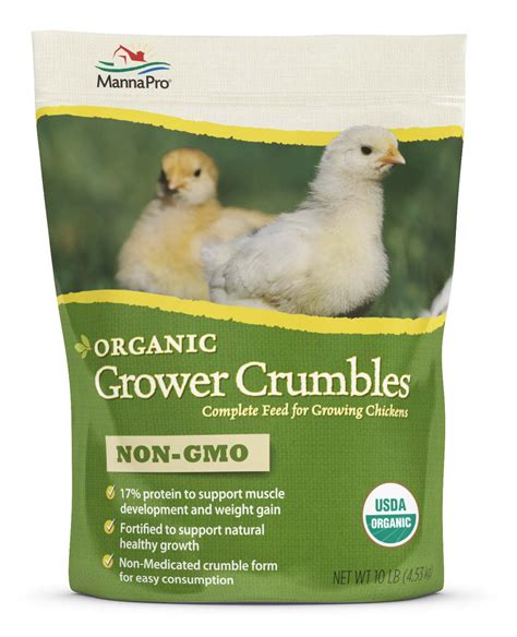 Manna Pro Poultry Organic Grower Crumble Chicken Feed, 5 lbs. - Walmart ...