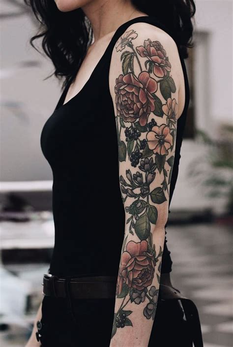 32 Sleeve Tattoos ideas for Women | Flower tattoo sleeve, Girls with ...