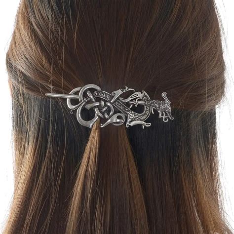 Viking Dragon Hair Hairpins Clips Norse Viking Accessories Slide Hair ...