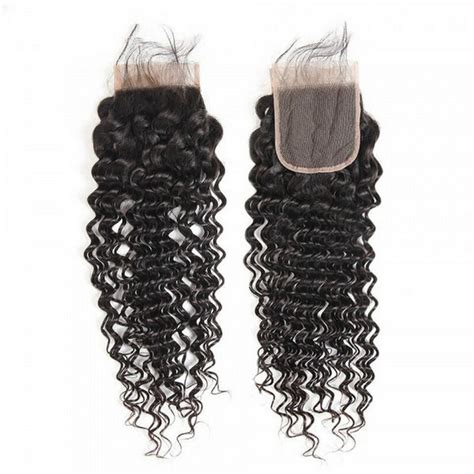 Wholesale HD Lace Curly Natural Color Human Hair Closure