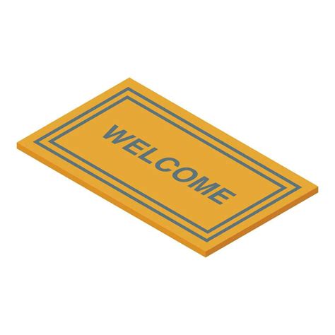 Welcome door mat icon isometric vector. House step front 36592591 ...