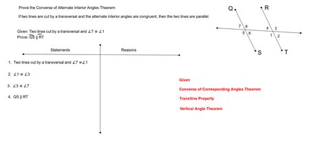 Prove Converse of Alternate Interior Angles Theorem – GeoGebra