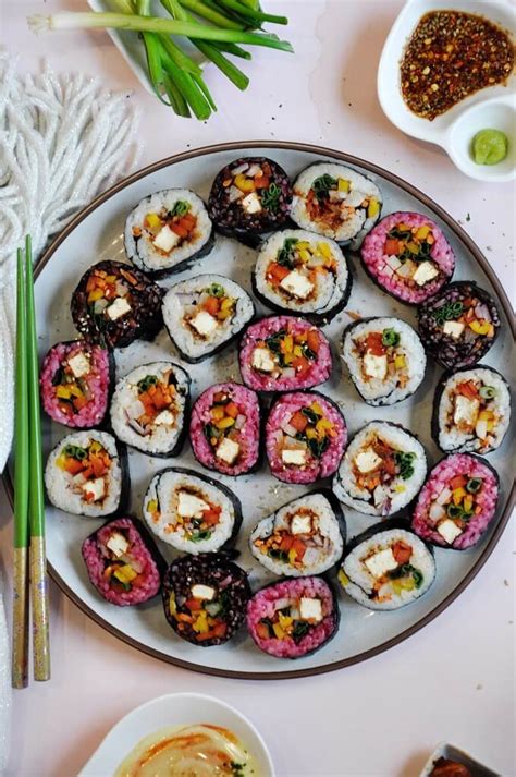 Vegan Spicy Tofu And Veggie Sushi Rolls | New