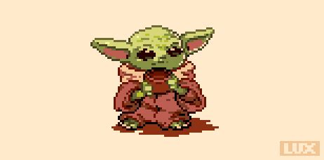 Grid Baby Yoda Grid Star Wars Pixel Art - maryandbendy