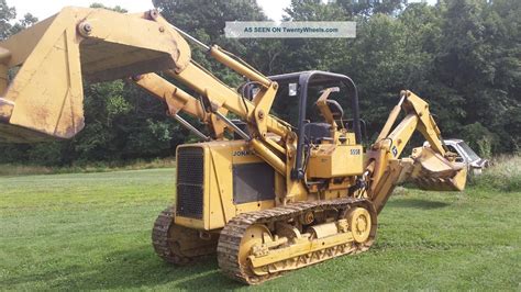 John Deere 555b Crawler /loader With Backhoe Attachment