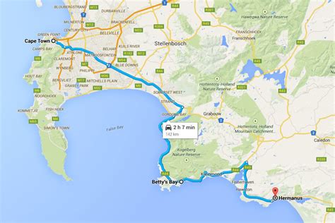 Map-Cape Town to Hermanus | Janet Davis Explores Colour