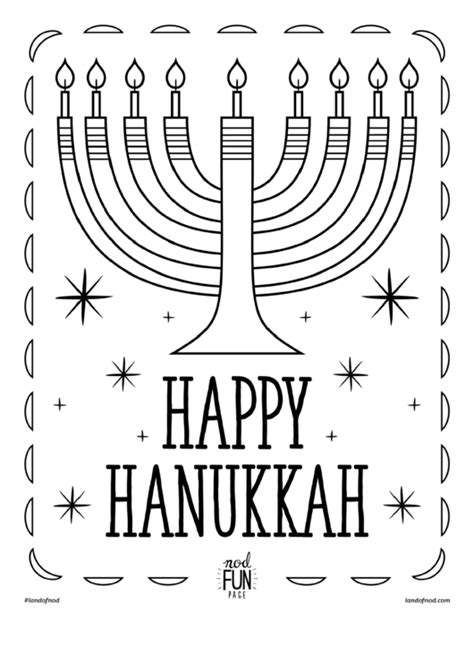 Hanukkah Coloring Pages Free Printables - Printable Word Searches