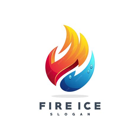 Premium Vector | Fire and water logo vector