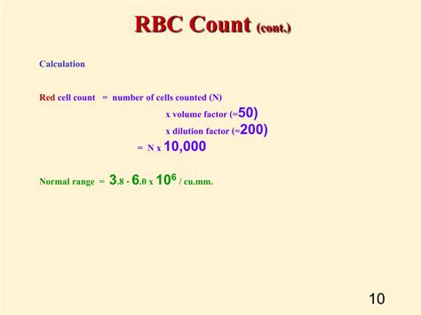 PPT - RBC Count, Hb, Hct, Blood Indices WBC Count & Plt Count ...