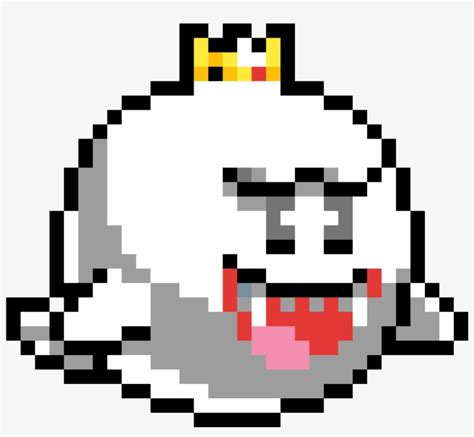 King Boo - King Boo Mario Pixel Art - Free Transparent PNG Download ...