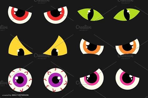 Spooky Eyes Clipart. Business Infographic | Spooky eyes, Halloween eyes ...