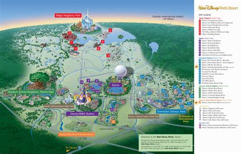 Disney World Resort Map - Orlando Florida • Mappery - Disney Orlando ...