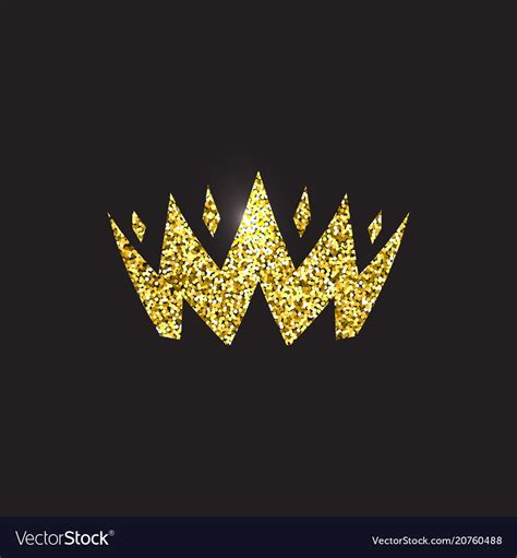 Queen crown royal gold headdress king golden Vector Image