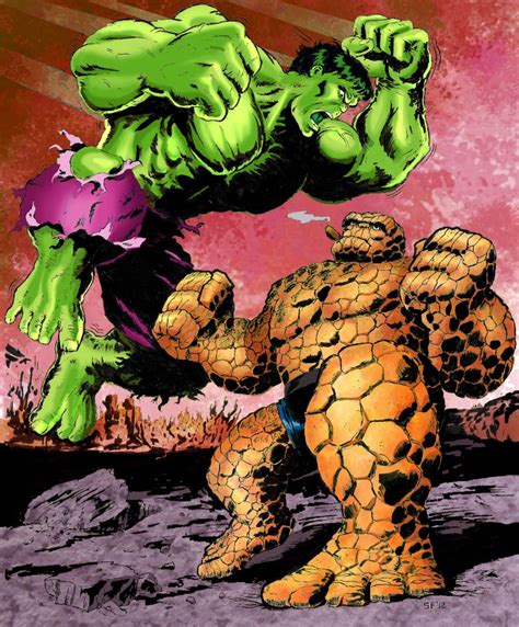 Hulk vs The Thing by Lostin | Incredible hulk, Marvel comics ...