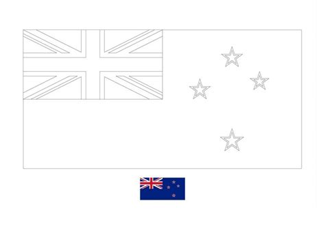 New Zealand flag coloring page | Flag coloring pages, Coloring pages ...