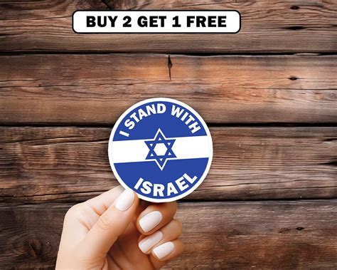 I Stand With Israel Vinyl Waterproof Sticker - Etsy