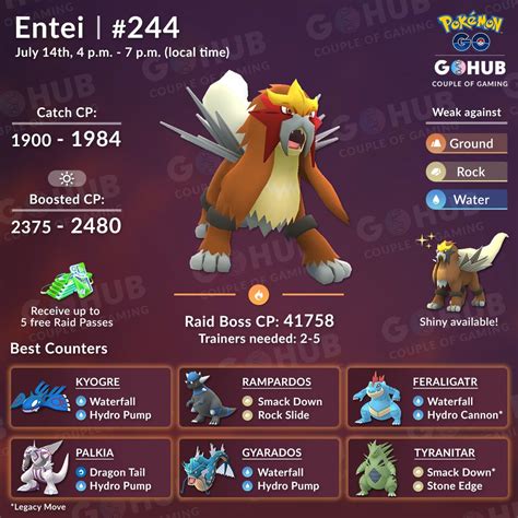 Entei Counters Guide | Pokemon GO Hub