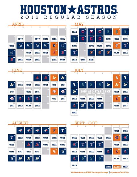 Astros release 2016 schedule - The Crawfish Boxes