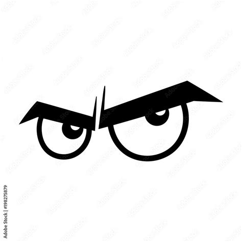 Cartoon Angry Eyes Stock Vector | Adobe Stock