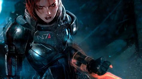 Epic Commander Shepard HD Wallpaper from Mass Effect 3