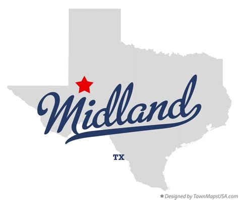 Map of Midland, TX, Texas