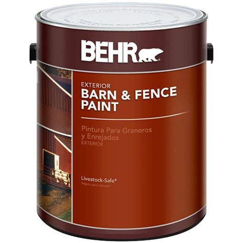 BEHR 1-gal. Red Exterior Barn and Fence Paint-02501 - The Home Depot