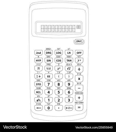 Scientific calculator Royalty Free Vector Image