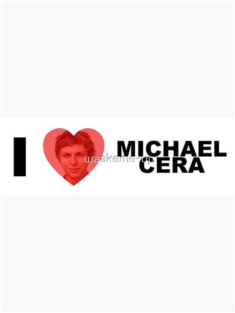 "i heart michael cera" Sticker for Sale by waakeme-up | Redbubble