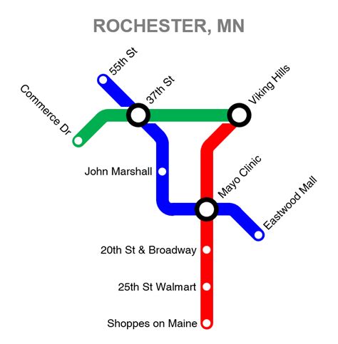 Mayo Clinic Rochester Subway Map