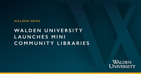 Walden University Launches Mini Community Libraries | Walden University