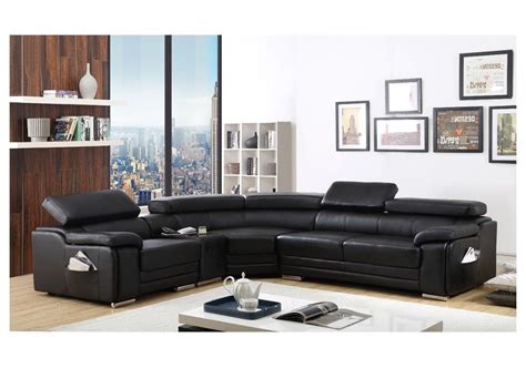 15 Ideas of Large Black Leather Corner Sofas