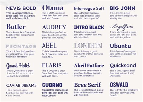 20 Free Font Pairings for Your Brand