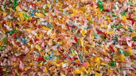 Premium AI Image | Rainbow colourful shredded paper confetti texture ...