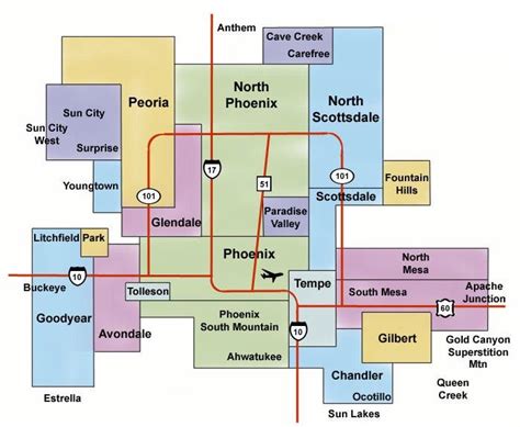 Where to live in the valley of the sun | Sun city west, Area map, Valley