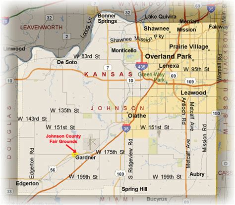 Map Of Johnson County Kansas - ToursMaps.com