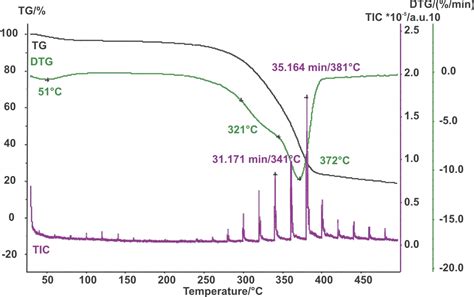 TGA-GC-MS Measurements on Pinewood/Sapwood - NETZSCH Analyzing & Testing