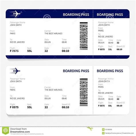 Downloadable Free Editable Airline Ticket Template | Template-two ...