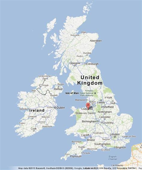 Chester on UK Map