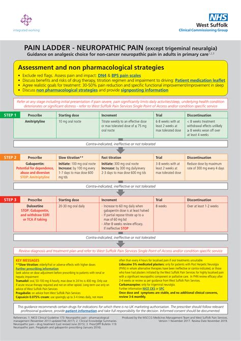 PAIN LADDER - NEUROPATHIC PAIN (Except Trigeminal Neuralgia) Guidance ...